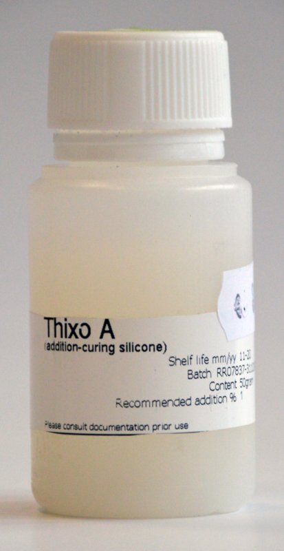Thixo oder Verdickungsmittel für Silikonkautschukzusatz weich für zarte Formen 50 Gramm