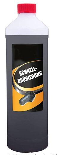 Schnellbrünierung (250 mL) - Kaltbrünierung Brünierung - Selber brünieren – Brüniermittel für Eisen & Stahl + Schwärzen von Zink