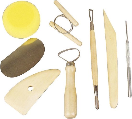 8x Hobby Tonmodellierwerkzeuge - Ton- und Töpferwerkzeuge zum Herstellen von Skulpturen