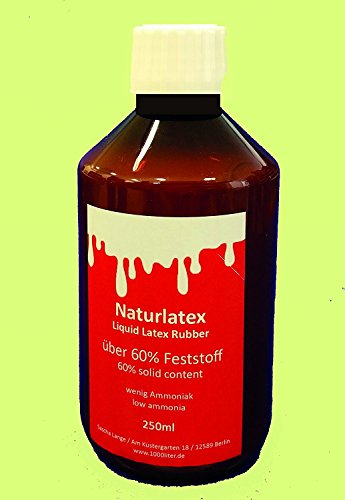 Flüssiglatex 250 ml Latexmilch, naturfarben, Naturgummi flüssig, Latex, Gummimilch, Sockenstopp, liquid latex