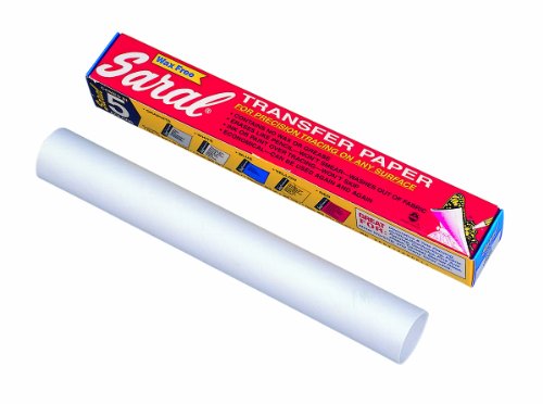 Saral Transfer (Tracing) Paper 12 in. x 12 ft. (304 x 3.35 Meters)) roll white for reverse work on dark background (japan import)