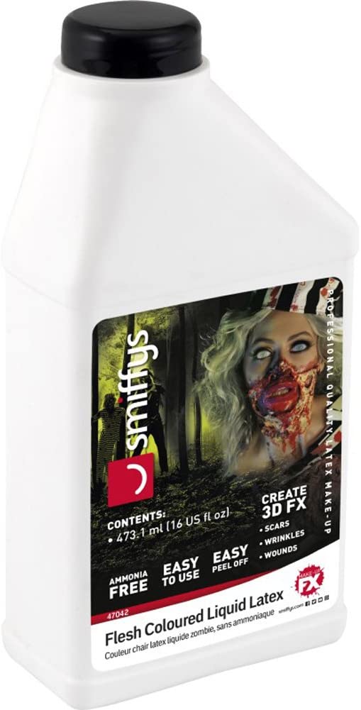 Halloween! Smiffys Zombie-Flüssiglatex, niedriger Ammoniakgehalt, Fleisch, 473,17ml/16 US fl.oz