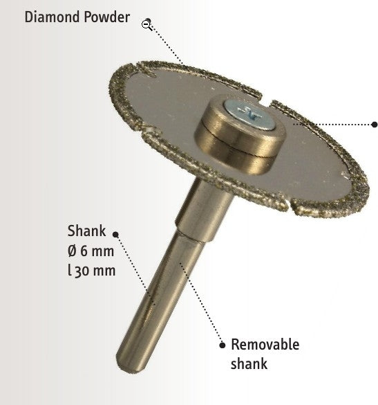 Mini Diamantschneidscheibe 6mm Schaft 50mm Durchmesser