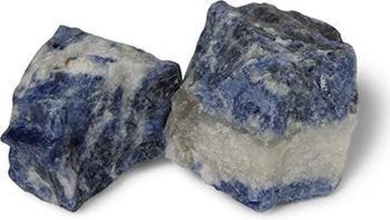 Sodalith B grob (0.00) - 3-5 cm - blau / weiß