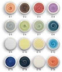 Assortment of decorative pigments for ceramics